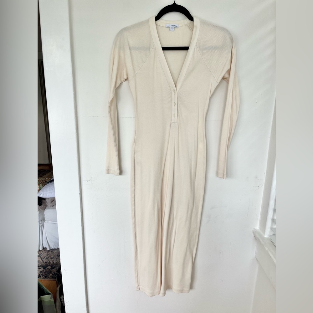 James Perse Cream Henley Dress, size 1